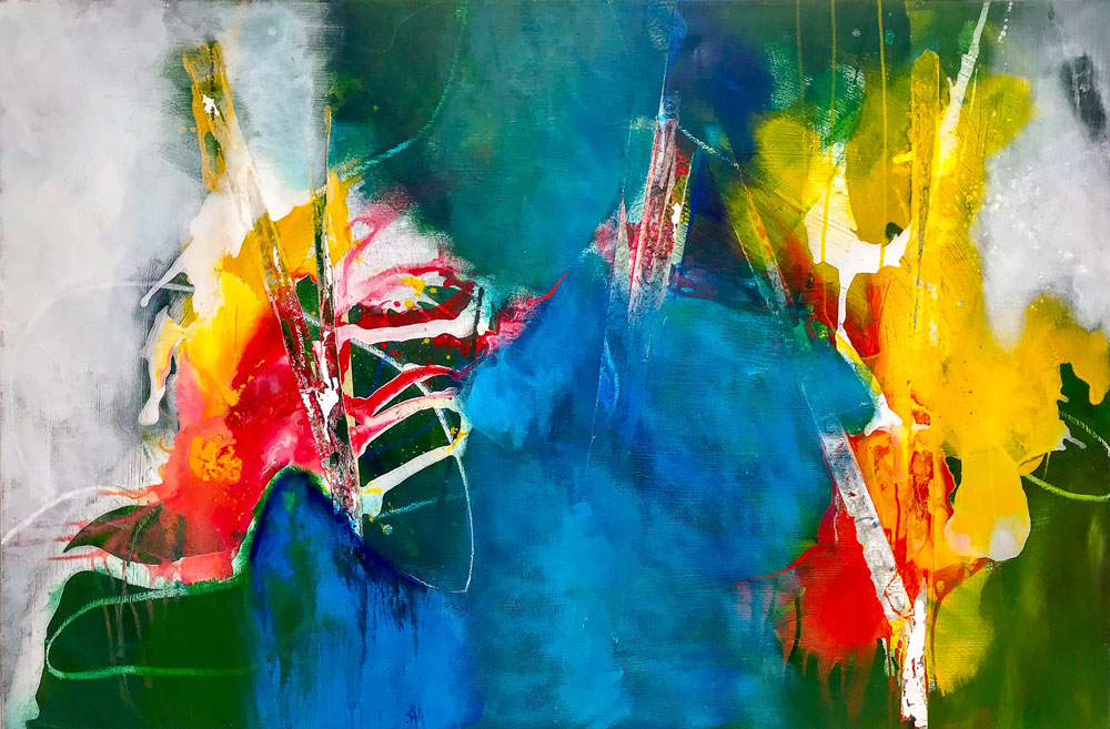 You Always Meet Twice Mixedmedia On Canvas 100cm X 150cm 18 Verena Bartosz